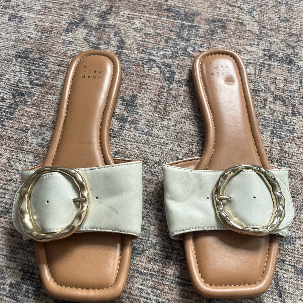 ‘A New Day’ Women's Sandals with Gold Buckle